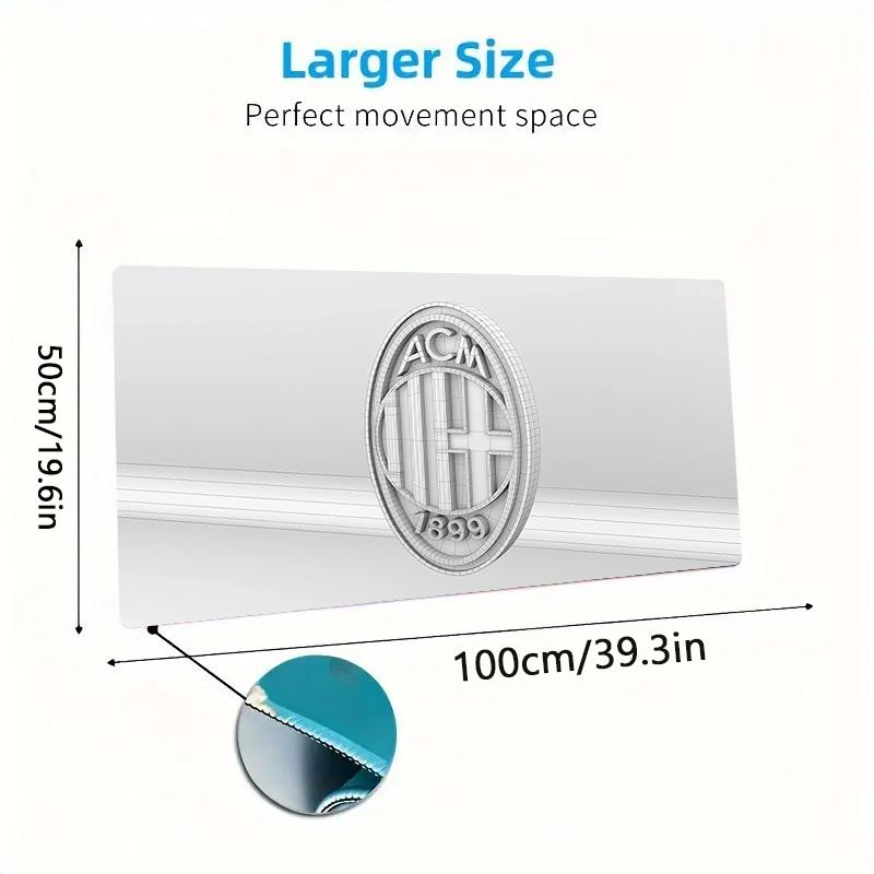 Associazione Calcio Milan2 Print  Cushion Non-slip Laptop Tablet Big Mousepad XXL Mat Mini PC Playmat With Lock edge