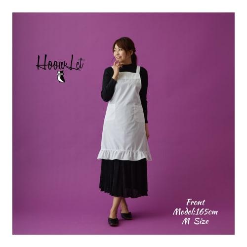 HoowLet Back Cross Apron, Formal Salon Apron for Weddings, Funerals, and Other Ceremonies, Lace, Cute, Stylish, Solid Color, Simple, Classic, Black, W