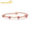 Zircon Bracelet Jewelry Geometric Bead Chain Link Bracelets Fashion Fine Wedding Gift for Girlfriend Women18K Rose Gold
