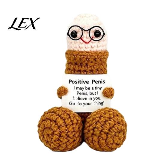 Emotional Support Gift for Family Handmade Crochet Ornament, Funny Positive Desk Buddy, Cute Unique Figurine Figurine, Keepsake Friends Coworkers
