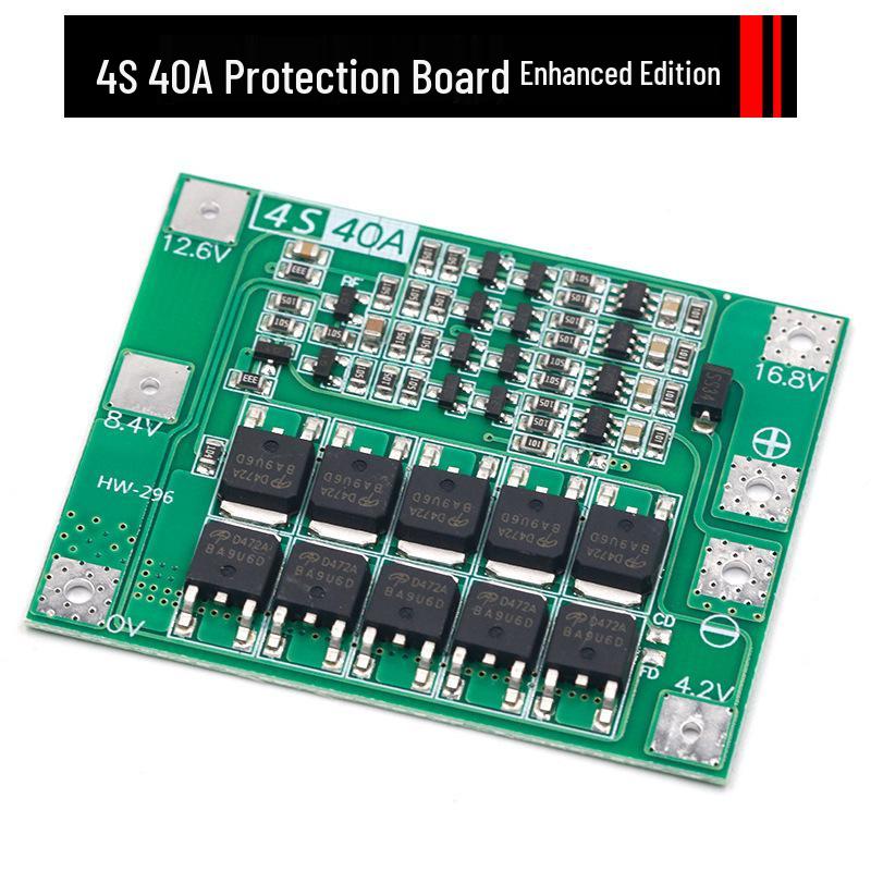 40A/60A Balanced Enhanced Lithium-Ion Battery Charger Protection Board for 3/4 Series, Electric Drill Compatible