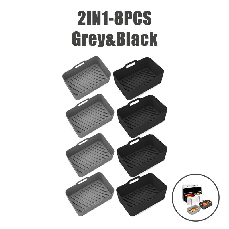 Силиконовые вкладыши для аэрофритюрницы пищевого класса для двойной аэрофритюрницы Ninja, антипригарные аксессуары для корзины аэрофритюрницы для Ninja