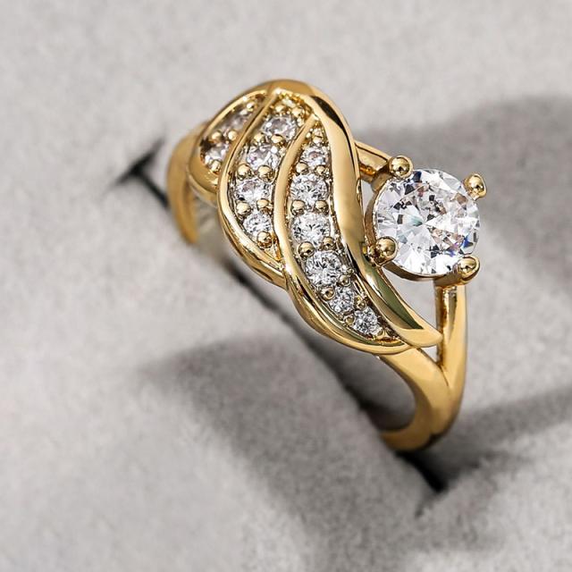 Модные обручальные кольца в форме сердца с кристаллами для женщин, женские обручальные кольца из розового золота, ювелирные изделия, подарки для вечеринок, аксессуары