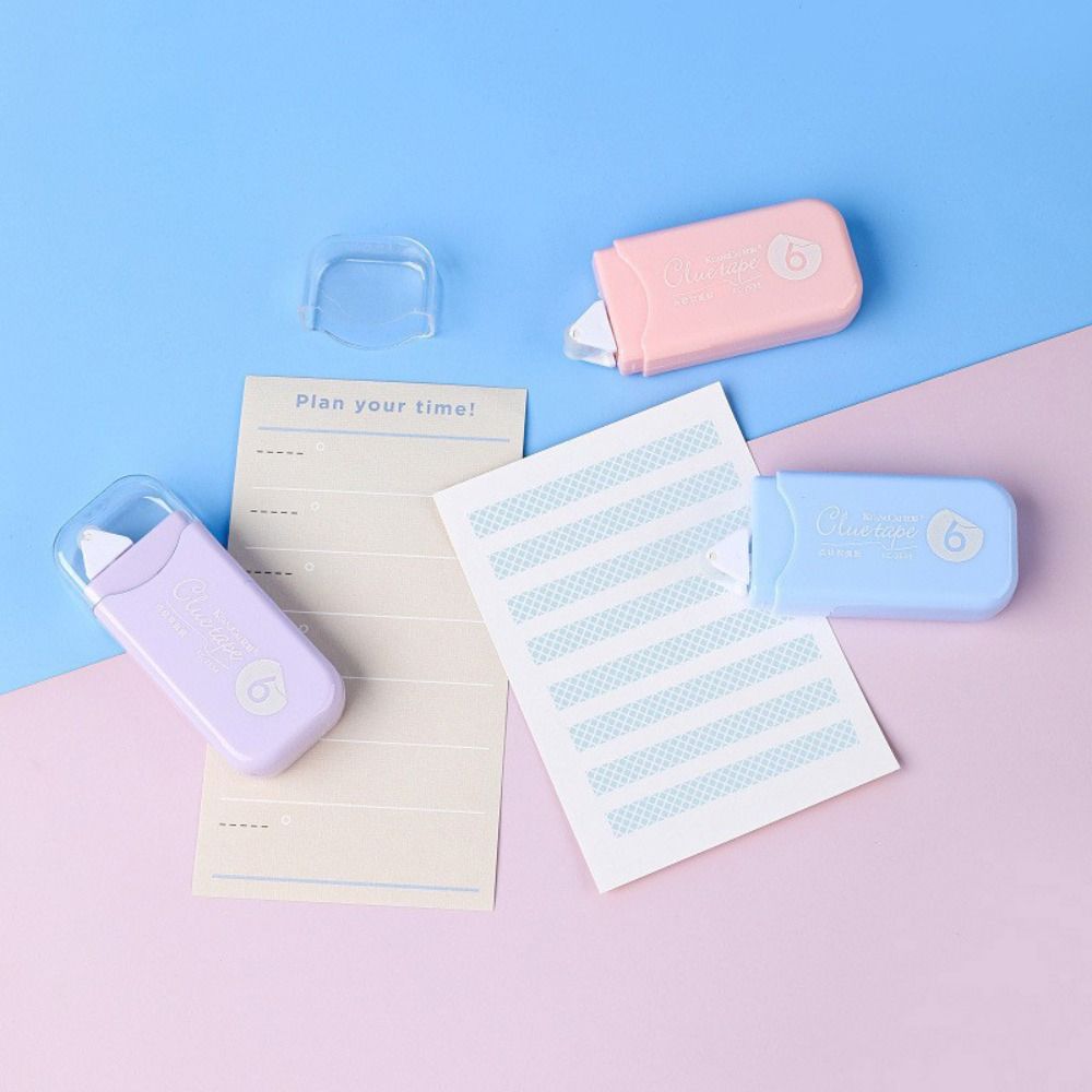 Двусторонняя клейкая лента для студенческих занятий и экзаменов, офисные расходные материалы, роликовая клейкая лента, точечный клей
