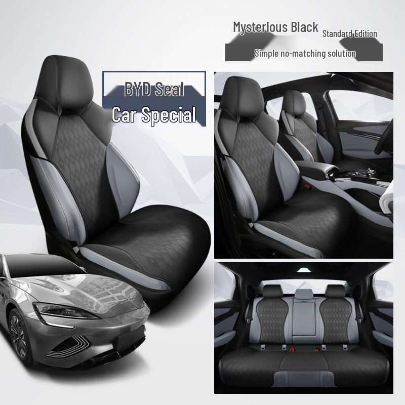 Чехол на сиденье BYD Seal: Перфорированная, Дышащая, Роскошная, Подушка-полупакет для всех сезонов.