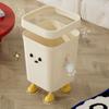 Trash Can Lightweight Cartoon Sturdy Household Large Capacity Trash Can Cute Garbage Bin For Study Home Office Kitchen Bedroom