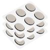 Uxcell 18pcs Drum Damper Gel Pads Silicone Mute Pad Drum Silencer Drum Damper Moon Gel Coffee Color 30x25x3mm for Adjusting the Sound of Drum Cymbals