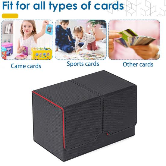 Чехол для колоды магнитных карт, многофункциональный чехол из искусственной кожи TCG, держатель для торговых игровых карт, органайзер, большая вместительная коробка для хранения спортивных игральных карт