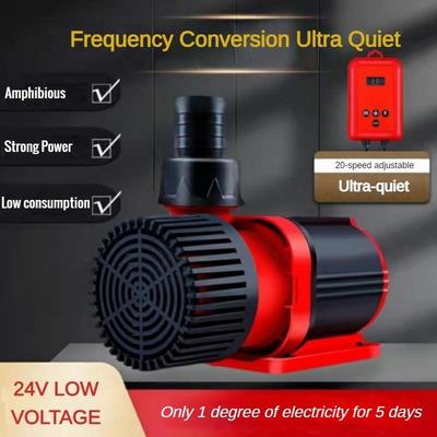 Погружной насос для аквариума DC 24V, бытовой бесшумный циркуляционный насос с 20 скоростями и переменной частотой, фильтрующий насос для аквариума