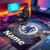 Custom Name Personalized Chelsea Football Club Print Carpet, Versatile Home Decor Rug, for Playroom, Apartment, Balcony, Entryway, Hallway Gift