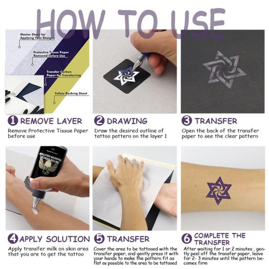 Yousheng 150 мл Гель для переноса татуировки Долговечная четкость Быстросохнущая Мягкая формула Натуральный ингредиент Безопасный в использовании Прозрачный раствор для переноса тату-трафарета