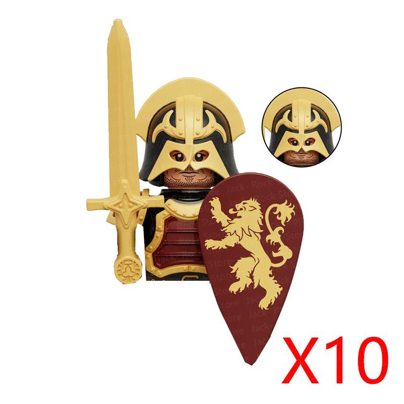 Военные Строительные Блоки Фигурки Солдат Подарки Игрушки Серия Кино Фантастика Средневековый Рыцарь Легион Оружие Щит Флаг MOC