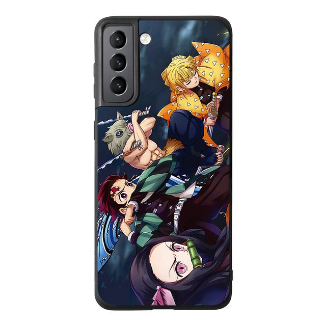 Чехол с рисунком аниме для Samsung Galaxy S9 S8 S10 S21 S22 S20 Plus S21fe S10e Note 20 10plus, мягкие задние чехлы из ТПУ для телефонов Demon Slayer