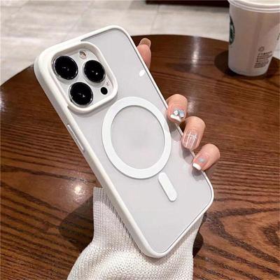 Прозрачный магнитный чехол для беспроводной зарядки Magsafe для iPhone 15 14 13 11 12 Pro Max X XR XS, силиконовый бампер, прозрачный жесткий чехол для ПК