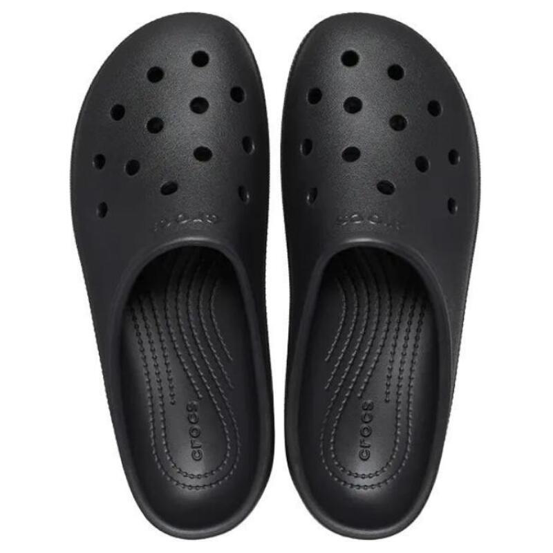 Crocs Модный тренд Простые дырчатые туфли Женские Черные