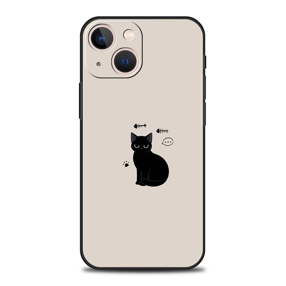 Забавный чехол для телефона с черным котом для Samsung Galaxy S26 S25 S24 S23 S22 S20 Ultra S21 FE 5G S10 Plus, противоударный TPU чехол