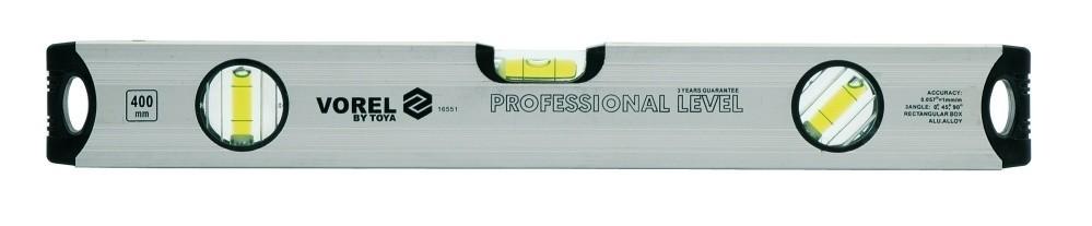 Vorel aluminum spirit level 3-vials 400 mm 16551 VOREL