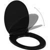VidaXL Soft-Close Toilet Seat Quick Release Black