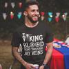 Футболки Viking Blood Runs in My Viens Valhalla Топы Взрослые 100% Хлопок Мужские Футболки с Коротким Рукавом Отличные Мужские Футболки Большого Размера