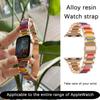 Ремешок для часов металлический + смоляной ремешок для Apple Watch ремешок 44 мм 40 мм 45 мм 49 мм 41 мм 42 мм 44 мм браслет женский correa iWatch Ultra series 8 7 4 SE 6