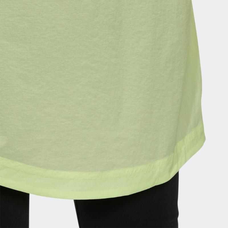 Adidas Длинная спортивная куртка с полосатым логотипом и завязками на талии, женская куртка желтого цвета HI6852