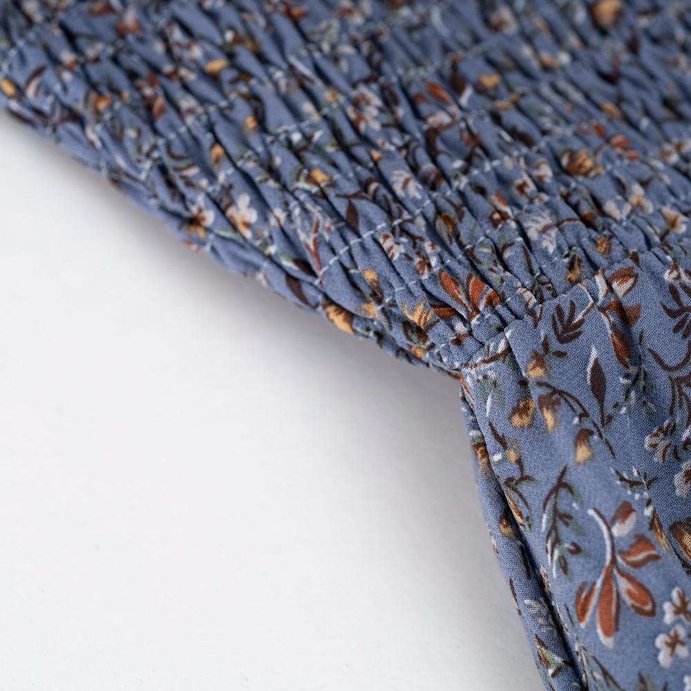 Женское осенне-зимнее плиссированное платье с круглым вырезом и рукавами-фонариками и высокой талией