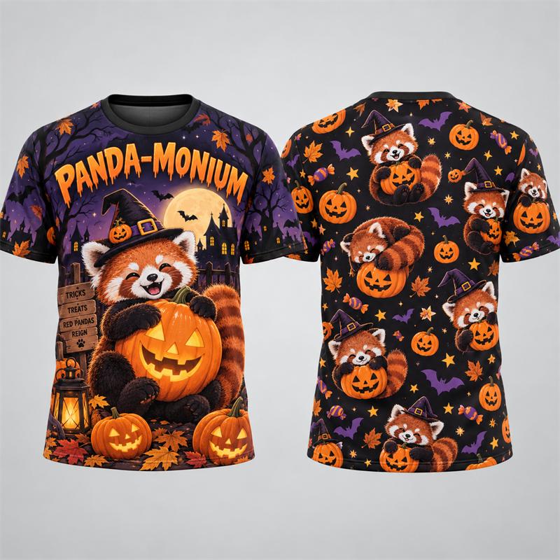 Cute Halloween Animal 3D Print T Shirt Men Women Skunk Walrus Raccoon Red Panda Seal Sloth Donkey Short Sleeve Party Costume Tee