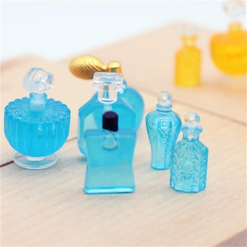 Милый набор из шести флаконов духов-симуляторов, игрушки для кукольного домика, миниатюрные модели, украшения, декор, DIY смоляные аксессуары, игрушки для детского игрового домика