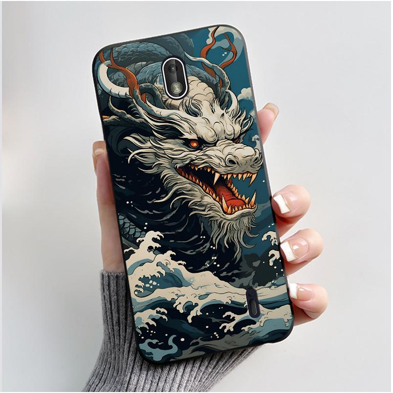 Matte Soft TPU Case For Nokia 1 Plus 2 2.1 2.2 Phone Case Luxury Cute Love Rabbit Funny Cat Black Silicone Ultra Thin Back Cover