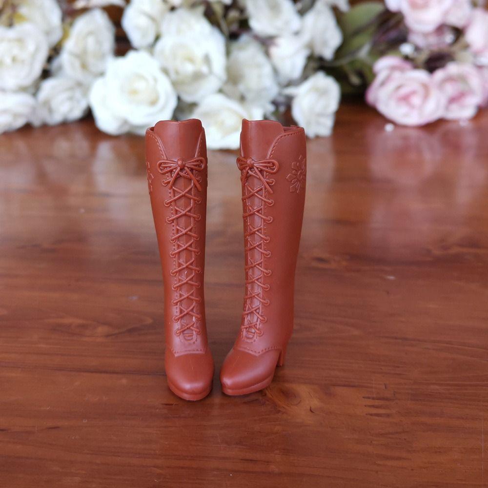 Модные женские кукольные сапоги на высоком каблуке для кукол 1/6 BJD 30 см, подходят для кукол с длиной стопы 2 см