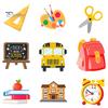 18 шт., украшения для школы, деревянный подвесной баннер, линейка, книга, рюкзак в форме автобуса, подвесной декор, украшения для вечеринки, принадлежности