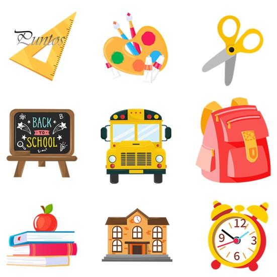 18 шт., украшения для школы, деревянный подвесной баннер, линейка, книга, рюкзак в форме автобуса, подвесной декор, украшения для вечеринки, принадлежности