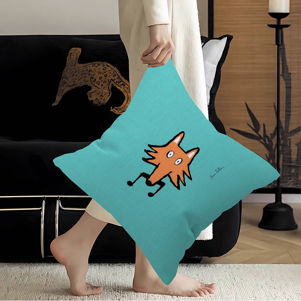 Art J-Jean J-Jullien Cushion Cover Car Throw Pillow Case For Sofa Car Christmas Gift 40X40Cm 45X45Cm