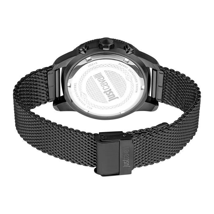 Montre - JUST CAVALLI - JC1G215M0075 - Acier inoxydable - Maille milanaise - Noir