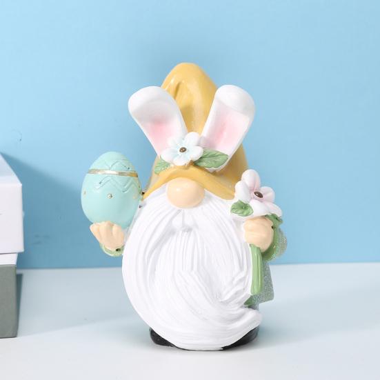 Пасхальный кролик уха гном фигурка красочное яйцо безликий эльф гном смоляная статуэтка скульптура Главная