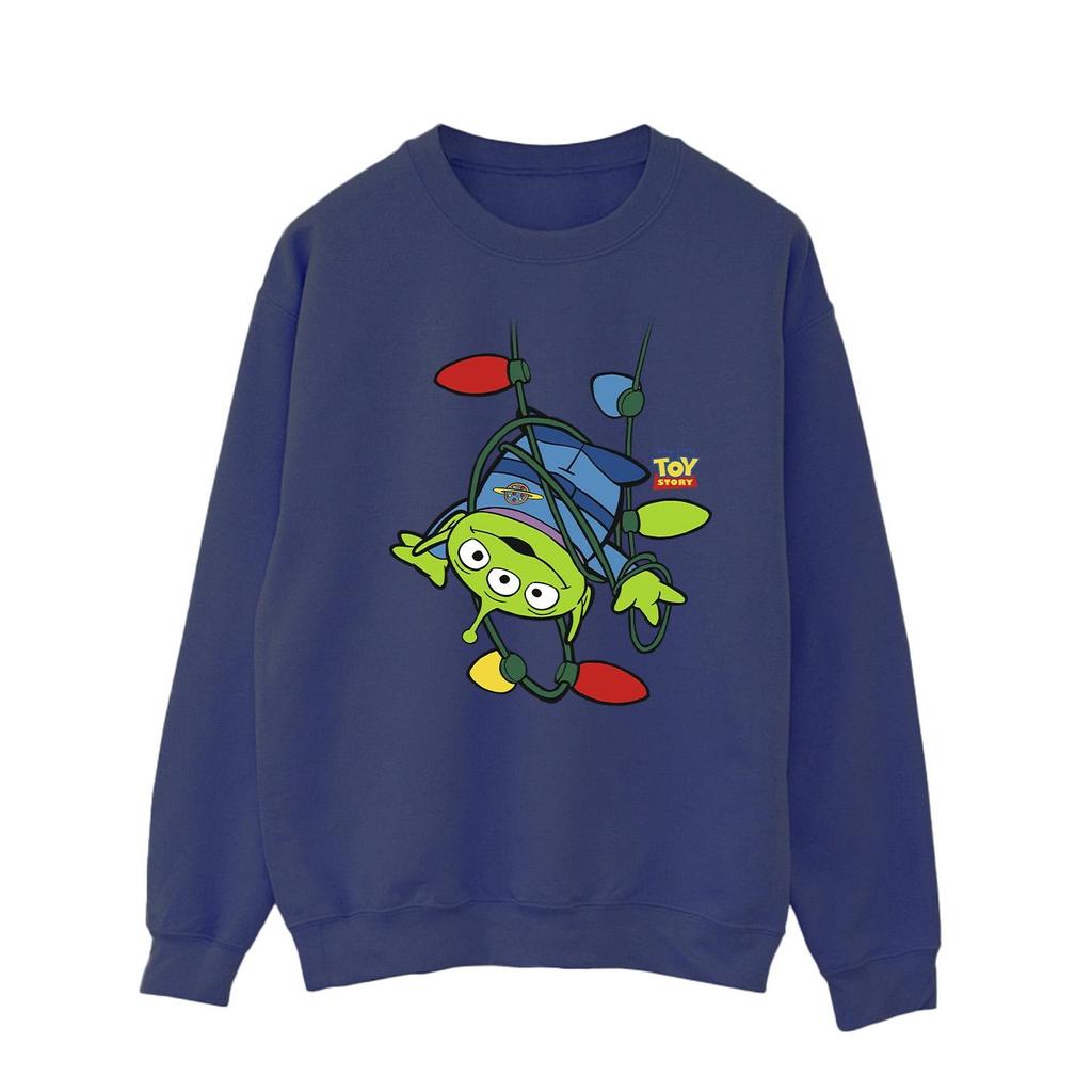 Disney Mens Toy Story Christmas Lights Aliens Sweatshirt