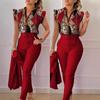 Women's Fashion Casual Ruffle Sleeve Vest Two-Piece Set