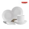 Набор столовой посуды Jingdong Manufacturing из 16 предметов из чистого белого костяного фарфора