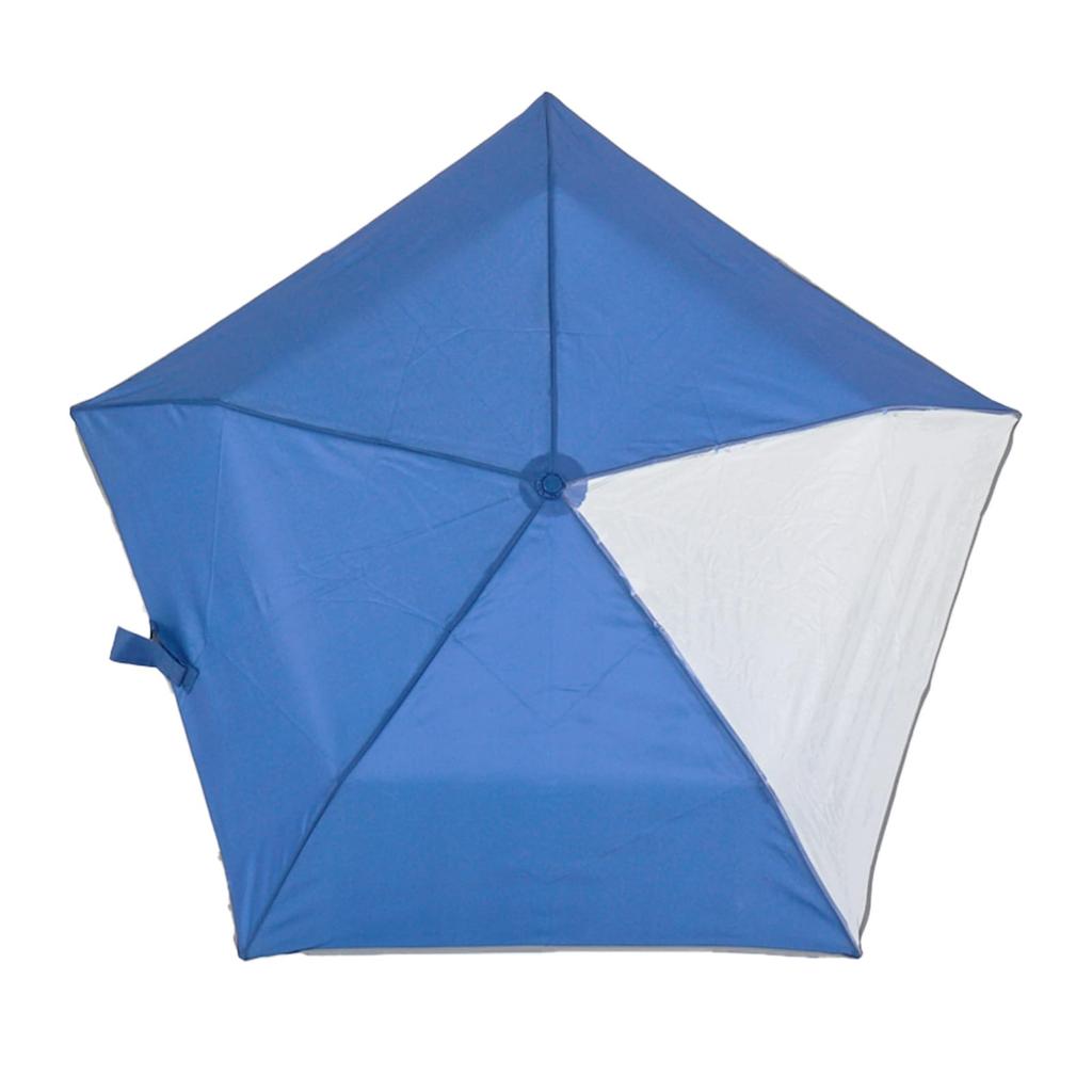 Estaa Kids Folding Umbrella with Transparent Window Windproof Plain UV 50cm 10357 Navy Blue