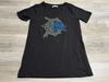Женская футболка Detroit Lions со стразами, топ NFL, короткий рукав, черная, размер Medium