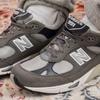 New Balance 991 Сделано в Англии Темно-синие кроссовки унисекс Castlerock Серо-белые M991GNS