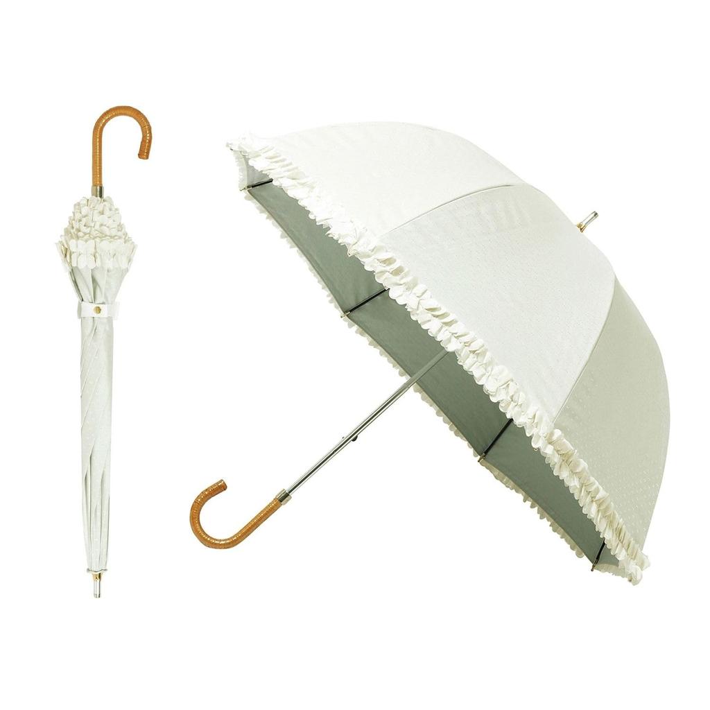 Moonbat en Long Rain или Premium Light Heat and UV Dobby [Lanvin Bleu] Женский зонтик от солнца, Зонт, Блеск, Блокировка, Защита, Рюши, 22-084-12078-06,