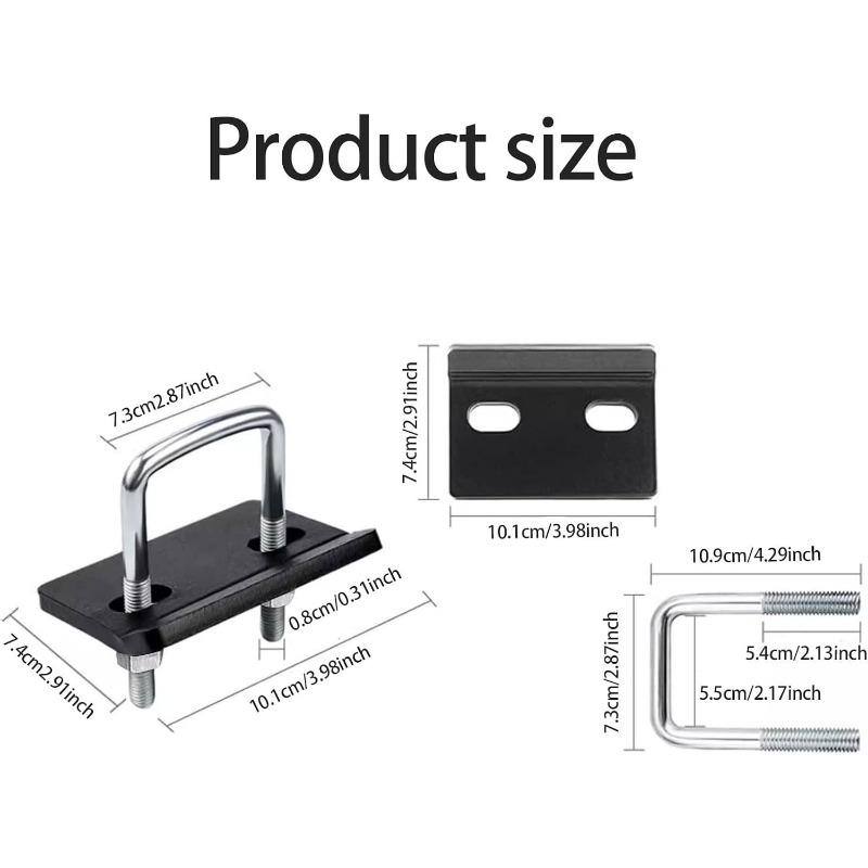 Universal U-Bolt Trailer Hitch Tightener Stabilizer Lock Anti Rattle Anti Wobble Clamp for Trucks Secure