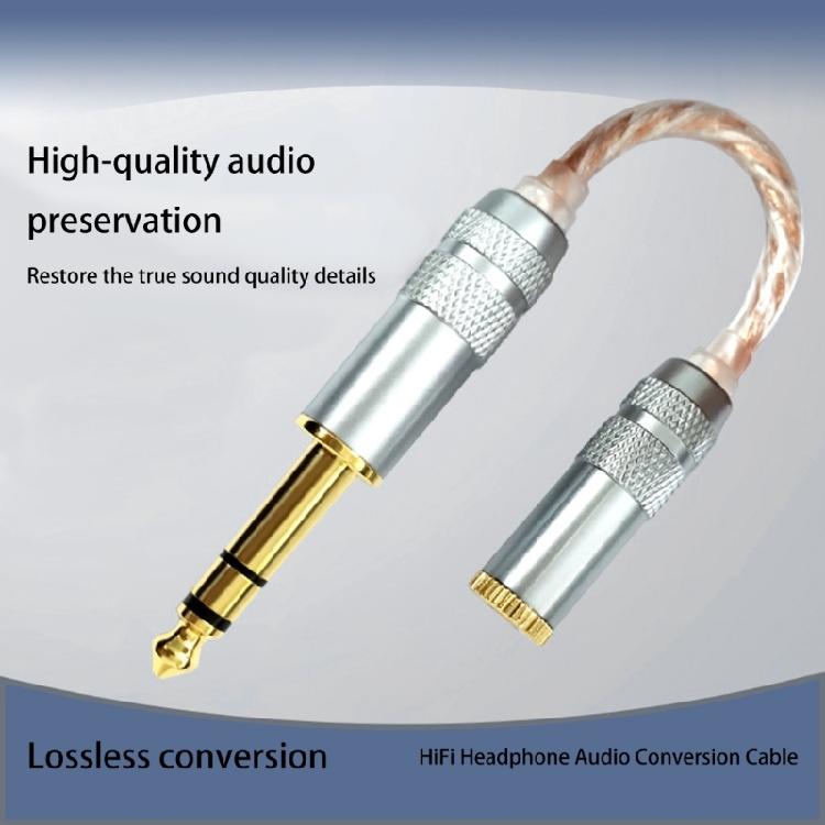 Professional 6.35mm to 4.4mm Balanced Adapter Cable Male to Female Connection Line for Portable Use with HiFi Gear