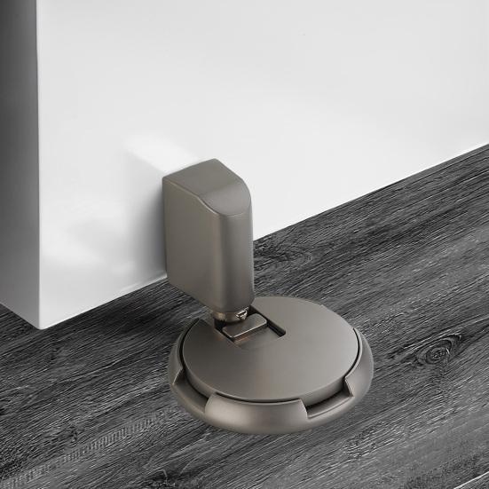 Магнитный дверной стопор, настенный протектор, прочный, из цинкового сплава, регулируемый, клейкий, нет