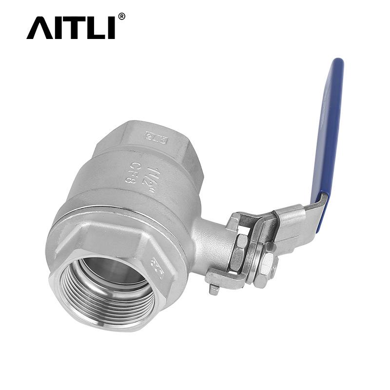 304 Stainless Steel Full Bore Two-Piece Ball Valve for Water Pipe Control