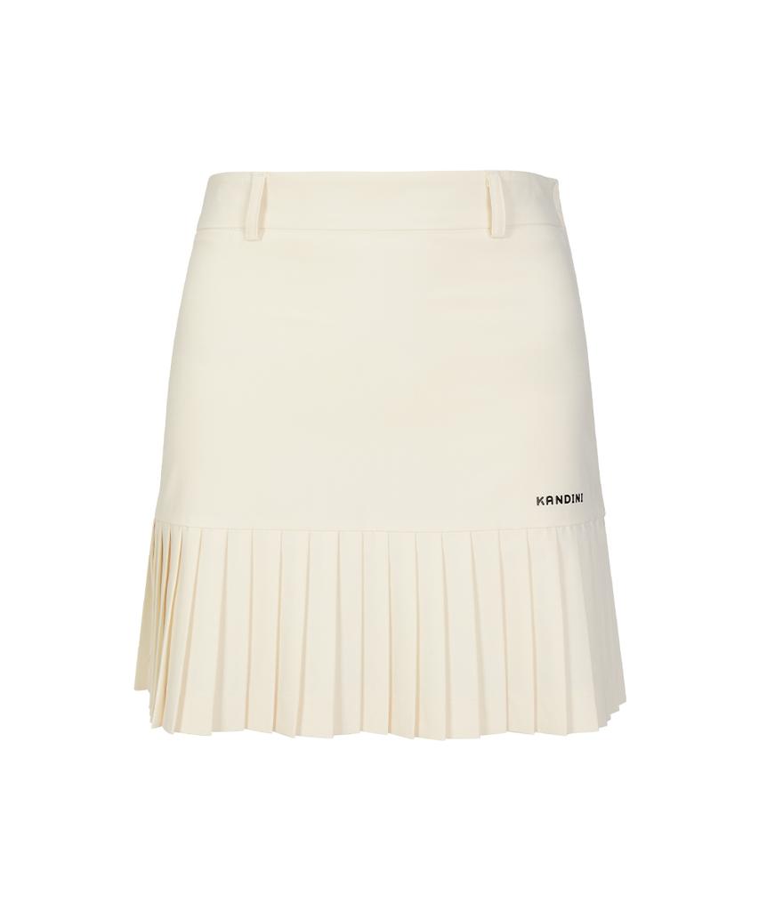 Candini Cream Pastel Pleated Skirt