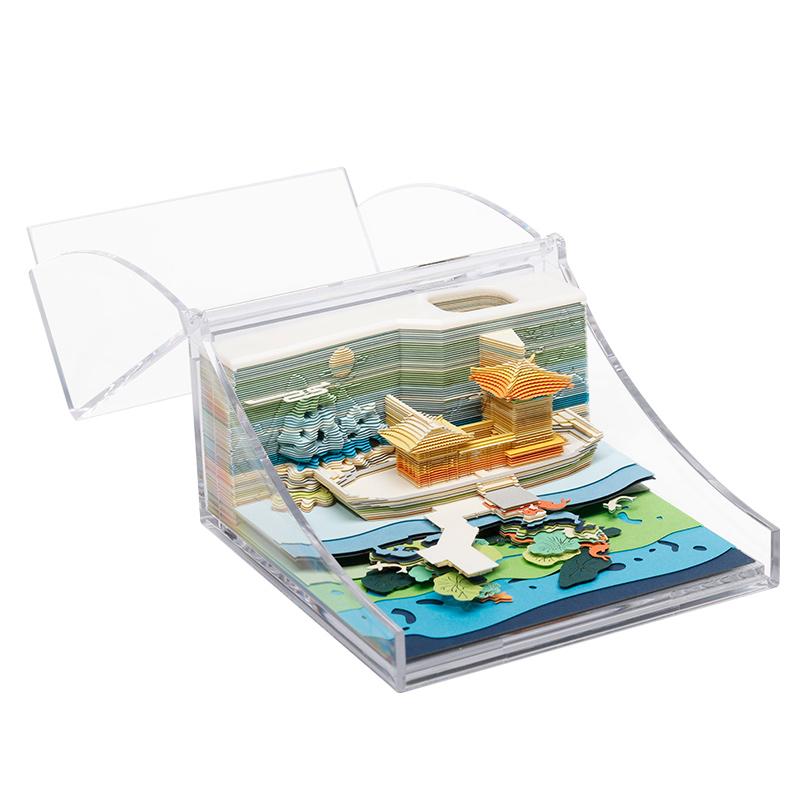 2026 Memorial Gift Customization Creative Calendar Laser Cut Printing DIY Paper Gift Set Block Desk Decoration