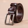 Мужской ремень из натуральной кожи, ремень из натуральной коровьей кожи, повседневный универсальный мужской ремень с пряжкой