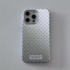 Чехол для iPhone 15 с серебристым гальваническим покрытием в горошек, чехол с бантом для Apple 14 Pro Max, полный комплект чехлов для iPhone 13.